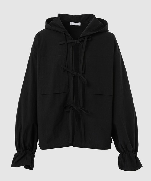 COTTON SILK 2P RIBBON HOOD SHIRT（シャツ/ブラウス）｜Urig 