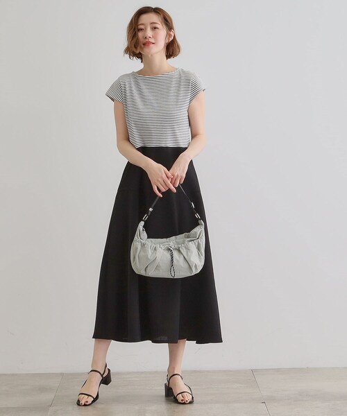 grove（グローブ）の「ドロストポケットナイロンショルダー（ショルダーバッグ・レディース・ライトベージュ/ダークグレー/ブラック/ライトグリーン・00）」の13枚目の写真