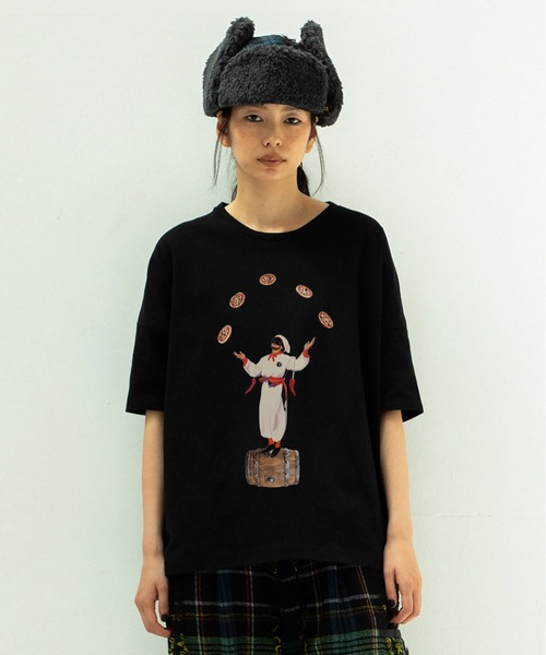 STOF（ストフ）の「PIZZA OF LIFE TEE（Tシャツ/カットソー・メンズ・ブラック/オートミール/ホワイト・S/M）」の3枚目の写真