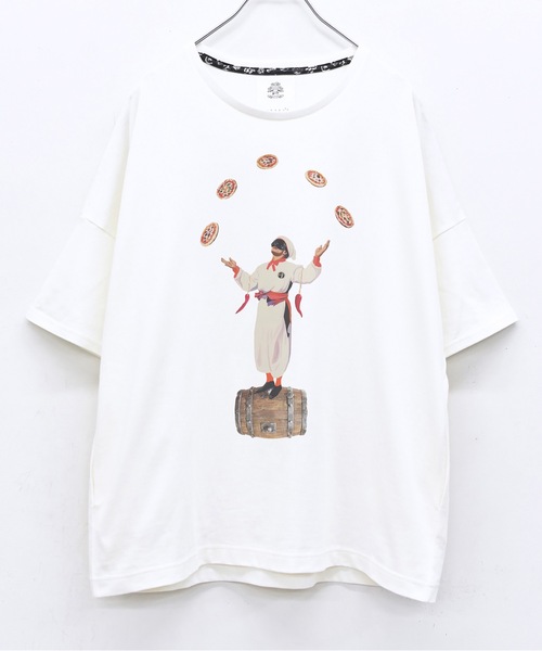 STOF（ストフ）の「PIZZA OF LIFE TEE（Tシャツ/カットソー・メンズ・ブラック/オートミール/ホワイト・S/M）」の4枚目の写真