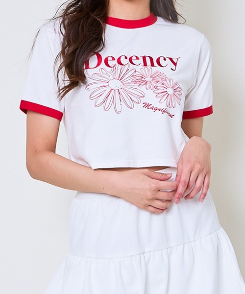 GORGE(ゴージ)の「配色フラワータンタケTシャツ(Tシャツ/カットソー・レディース・ブラック/レッド/グリーン・F)」の14枚目の写真