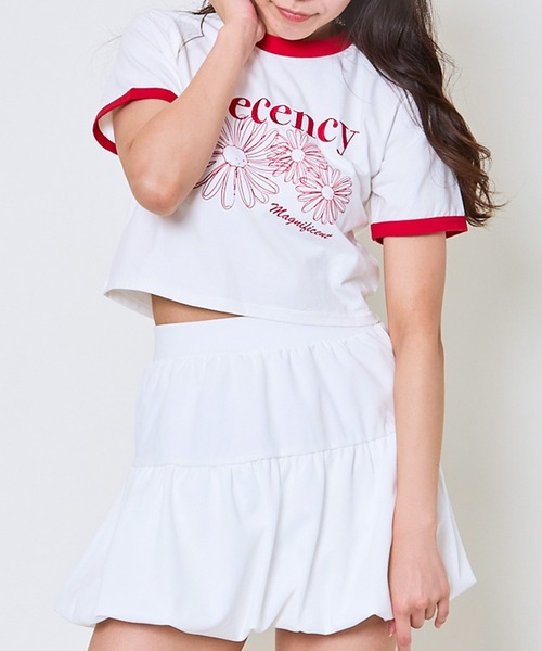 GORGE(ゴージ)の「配色フラワータンタケTシャツ(Tシャツ/カットソー・レディース・ブラック/レッド/グリーン・F)」の15枚目の写真