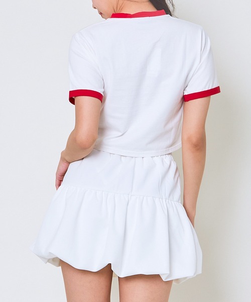 GORGE(ゴージ)の「配色フラワータンタケTシャツ(Tシャツ/カットソー・レディース・ブラック/レッド/グリーン・F)」の16枚目の写真