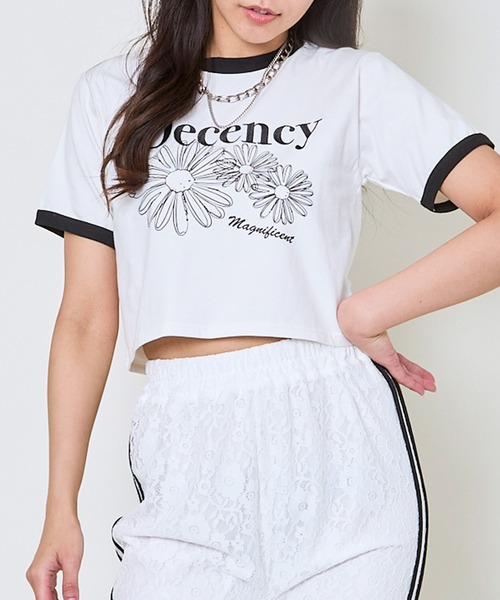 GORGE(ゴージ)の「配色フラワータンタケTシャツ(Tシャツ/カットソー・レディース・ブラック/レッド/グリーン・F)」の19枚目の写真