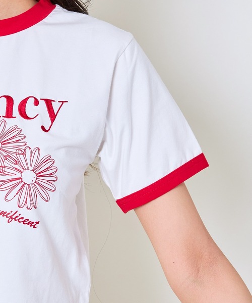 GORGE(ゴージ)の「配色フラワータンタケTシャツ(Tシャツ/カットソー・レディース・ブラック/レッド/グリーン・F)」の6枚目の写真
