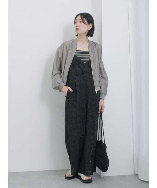 Samansa Mos2 blue（サマンサモスモスブルー）の「ダブルジップシアーブルゾン（ブルゾン・レディース・キナリ/ブルー/グレー・F）」の12枚目の写真