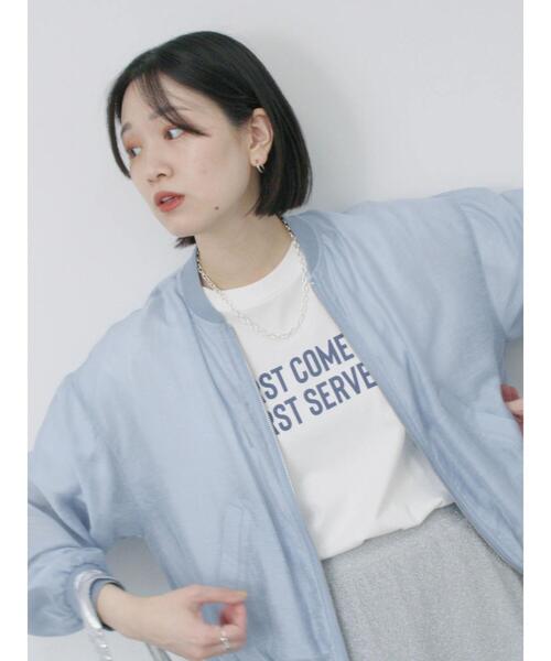 Samansa Mos2 blue（サマンサモスモスブルー）の「ダブルジップシアーブルゾン（ブルゾン・レディース・キナリ/ブルー/グレー・F）」の18枚目の写真