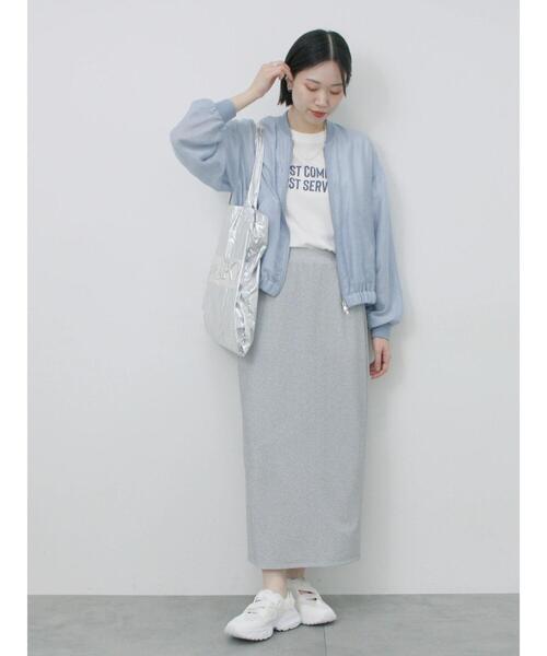 Samansa Mos2 blue（サマンサモスモスブルー）の「ダブルジップシアーブルゾン（ブルゾン・レディース・キナリ/ブルー/グレー・F）」の21枚目の写真