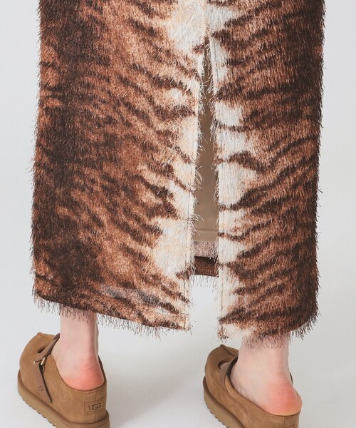 Ray BEAMS（レイビームス）の「フリンジ ファー タイトスカート（スカート・レディース・ブラック/ダークブラウン・ONE SIZE）」の22枚目の写真