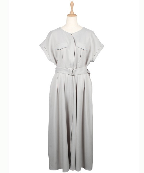 12Twelve Agenda（トゥエルブ　アジェンダ）の「両ポケブッチャーワンピース（ワンピース・レディース・ネイビー/オレンジ/ライトグレー・M）」の21枚目の写真