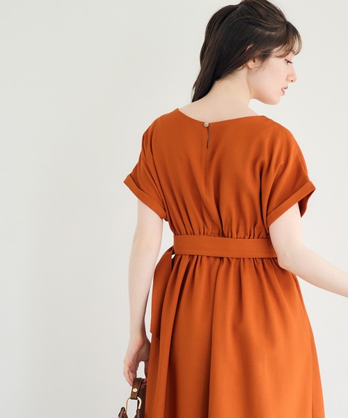 12Twelve Agenda（トゥエルブ　アジェンダ）の「両ポケブッチャーワンピース（ワンピース・レディース・ネイビー/オレンジ/ライトグレー・M）」の18枚目の写真