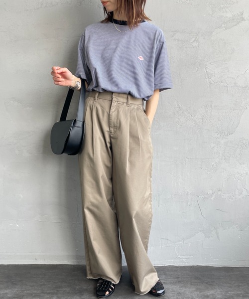 新品未使用⭐︎完売⭐︎DANTON ダントン　ショート丈　袖ワンポイント DANTON/ダントン] ワンポイントロゴ ショートスリーブTシャツ（T