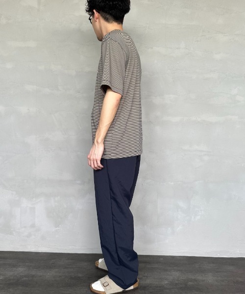 DANTON（ダントン）の「[DANTON/ダントン] ワンポイントロゴ ボーダー ショートスリーブTシャツ（Tシャツ/カットソー・レディース・ブルー/ネイビー系/ネイビー・XL/L/M/S）」の14枚目の写真