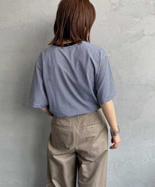 新品未使用⭐︎完売⭐︎DANTON ダントン　ショート丈　袖ワンポイント DANTON/ダントン] ワンポイントロゴ ショートスリーブTシャツ（T