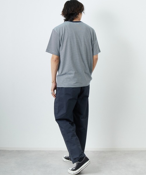 DANTON/ダントン] ワンポイントロゴ ボーダー ショートスリーブT