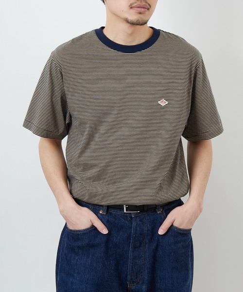 DANTON（ダントン）の「[DANTON/ダントン] ワンポイントロゴ ボーダー ショートスリーブTシャツ（Tシャツ/カットソー・レディース・ブルー/ネイビー系/ネイビー・XL/L/M/S）」の22枚目の写真