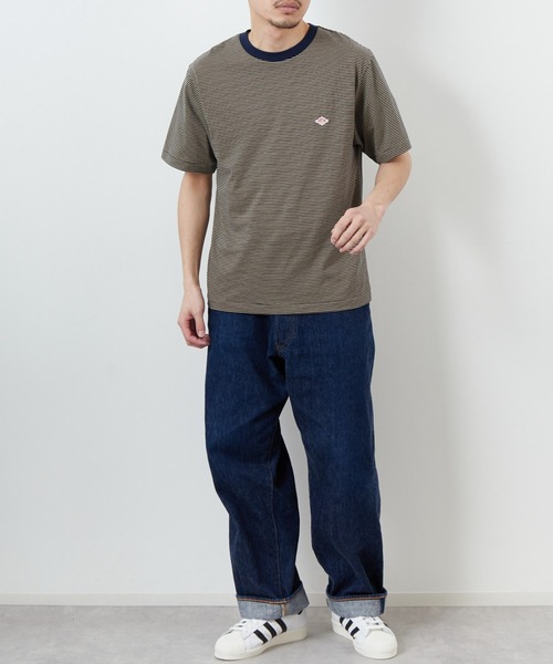 DANTON（ダントン）の「[DANTON/ダントン] ワンポイントロゴ ボーダー ショートスリーブTシャツ（Tシャツ/カットソー・レディース・ブルー/ネイビー系/ネイビー・XL/L/M/S）」の19枚目の写真