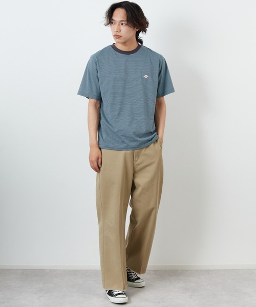 新品未使用⭐︎完売⭐︎DANTON ダントン　ショート丈　袖ワンポイント DANTON/ダントン] ワンポイントロゴ ショートスリーブTシャツ（T