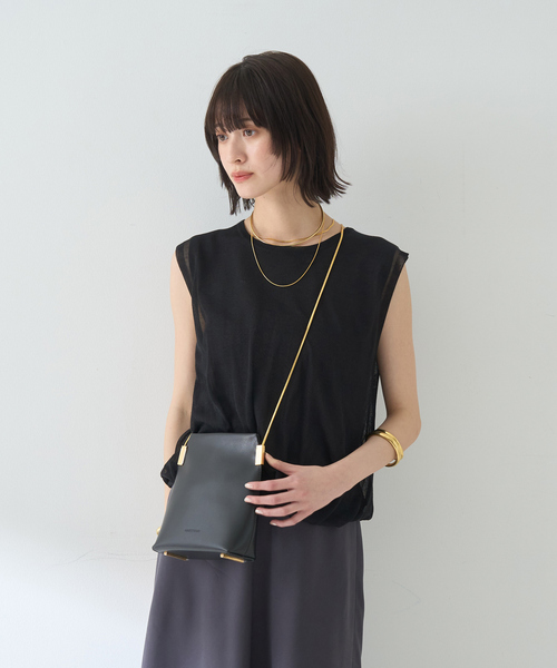 Rouge vif Anna（ルージュヴィフアンナ）の「レイヤードニットプルオーバーTシャツ（ニット/セーター・レディース・ホワイト/サックスブルー/ブラック・フリー）」の9枚目の写真