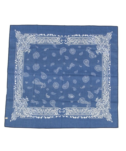 studio CLIP(スタディオクリップ)の「大判ペイズリースカーフ(バンダナ/スカーフ・レディース・グレー/ネイビー・FREE)」の3枚目の写真