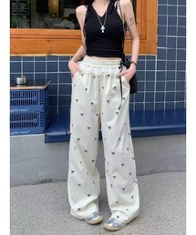 Dormiir（ドルミール）の「【Dormiir】ウエストレースリボン柄ワイドパンツ（その他パンツ）」