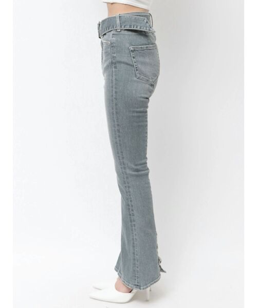 GYDA（ジェイダ）の「ハイウエストBACKレースアップフレアデニムパンツ（デニムパンツ・レディース・ブラック/ライトブルー・X-SMALL/SMALL/MEDIUM）」の10枚目の写真