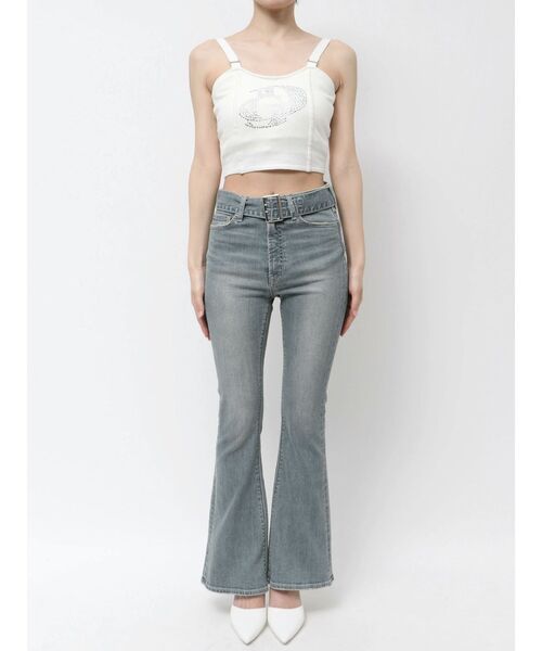 GYDA（ジェイダ）の「ハイウエストBACKレースアップフレアデニムパンツ（デニムパンツ・レディース・ブラック/ライトブルー・X-SMALL/SMALL/MEDIUM）」の17枚目の写真