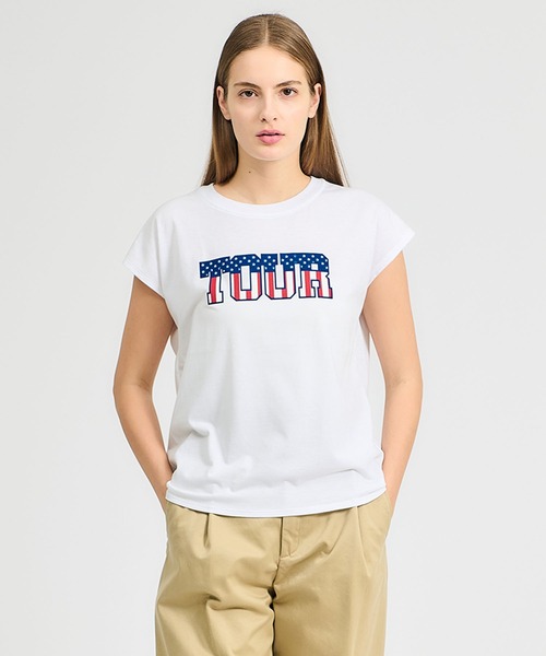 ESTNATION(エストネーション)の「TICCA / TOUR Tシャツ(Tシャツ/カットソー・レディース・ホワイト・FREE)」の1枚目の写真