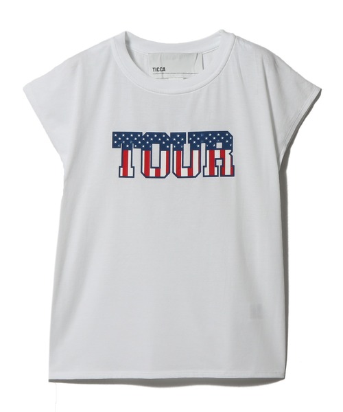 ESTNATION(エストネーション)の「TICCA / TOUR Tシャツ(Tシャツ/カットソー・レディース・ホワイト・FREE)」の10枚目の写真