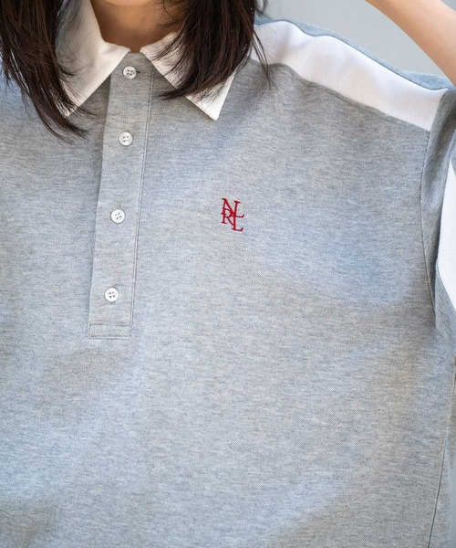 Nora Lily(ノラリリー)の「【Nora Lily】Loose Polo Bi-color S/S Top (UNISEX)(ポロシャツ・メンズ・ブラック/ミント・FREE)」の11枚目の写真