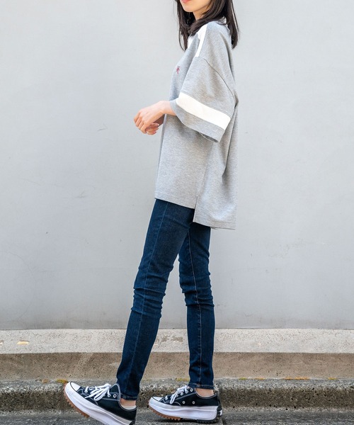 Nora Lily(ノラリリー)の「【Nora Lily】Loose Polo Bi-color S/S Top (UNISEX)(ポロシャツ・メンズ・ブラック/ミント・FREE)」の14枚目の写真