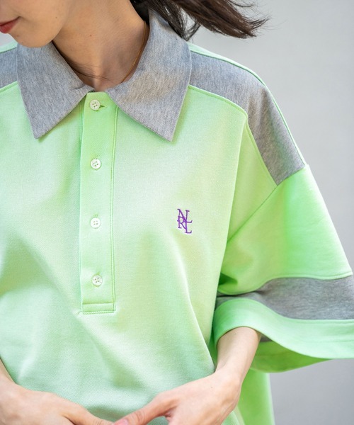 Nora Lily(ノラリリー)の「【Nora Lily】Loose Polo Bi-color S/S Top (UNISEX)(ポロシャツ・メンズ・ブラック/ミント・FREE)」の20枚目の写真