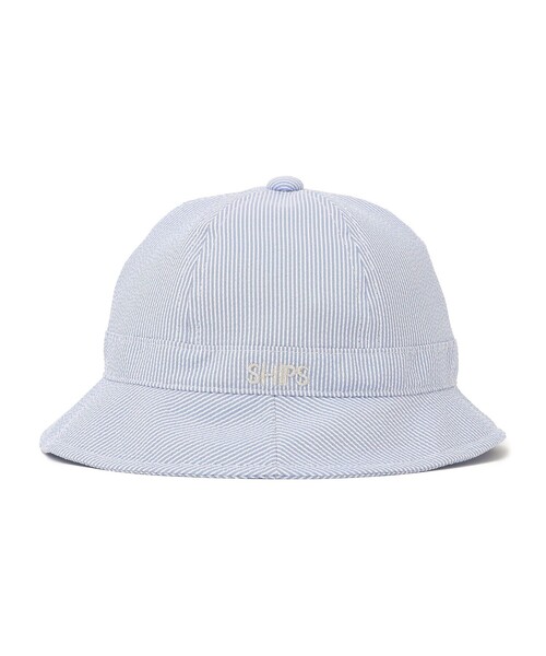 SHIPS（シップス）の「SHIPS KIDS:〈UVカット〉ベビー ストライプ ハット（ハット・キッズ・ホワイト/サックスブルー・X-SMALL/XX-SMALL/SMALL）」の3枚目の写真