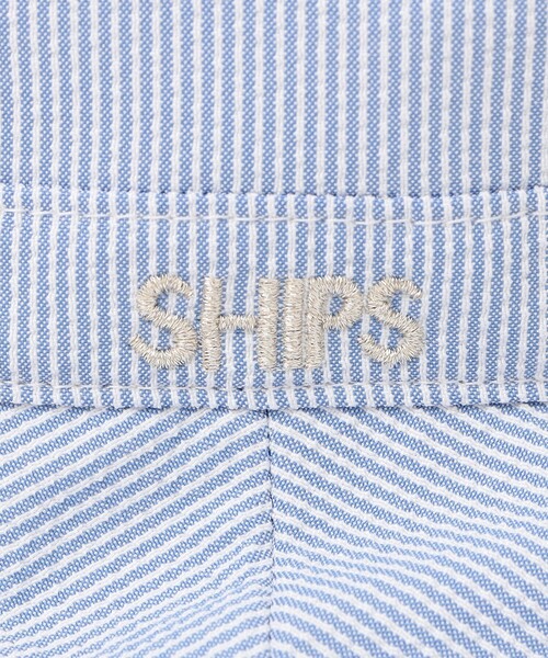 SHIPS（シップス）の「SHIPS KIDS:〈UVカット〉ベビー ストライプ ハット（ハット・キッズ・ホワイト/サックスブルー・X-SMALL/XX-SMALL/SMALL）」の6枚目の写真