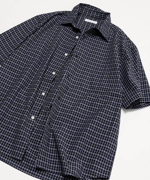 FREAK'S STORE(フリークスストア)の「タイプライター レギュラーカラー ショートスリーブ チェックシャツ/リラックスフィット(シャツ/ブラウス・メンズ・ブラウン/ベージュ/ブラック・LARGE/MEDIUM/SMALL)」の2枚目の写真