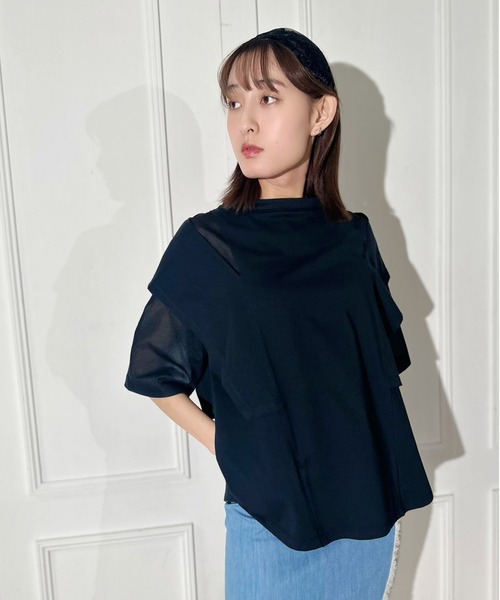 セール】ニットオーガン切替デザインTシャツ（Tシャツ