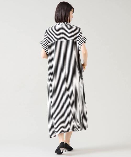 Tiara（ティアラ）の「ストライププリントバイカラーベルトワンピース（ワンピース・レディース・ホワイト・FREE）」の7枚目の写真