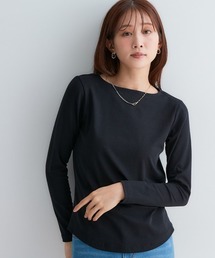 Petitjo | 小さいサイズ　綿混ボートネックカットソー　低身長さん・小柄女性(Tシャツ/カットソー)