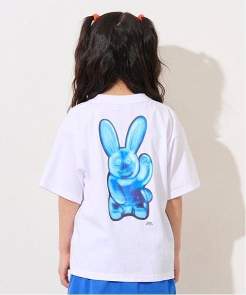 X-girl Stages(エックスガールステージス)の「グミバニーバックプリント半袖Tシャツ(Tシャツ/カットソー・キッズ・ブラック/オフホワイト・130cm/140cm/90cm/110cm/120cm/80cm/100cm)」の16枚目の写真