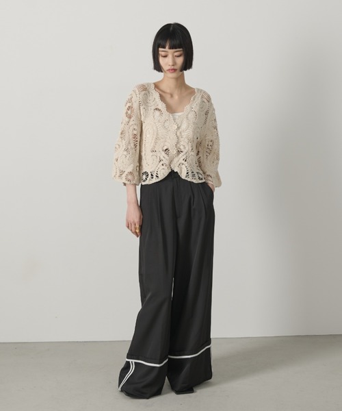 AIC.(エーアイシー)の「クロシェスカラップショートカーディガン(カーディガン/ボレロ・レディース・キナリ/ブラック・FREE)」の21枚目の写真