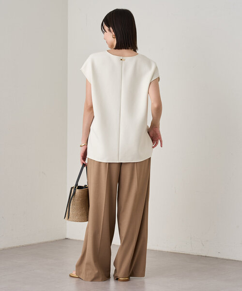 LOUNGEDRESS（ラウンジドレス）の「ポンチフレンチプルオーバー（Tシャツ/カットソー・レディース・アイボリー/ブラック・FREE）」の8枚目の写真