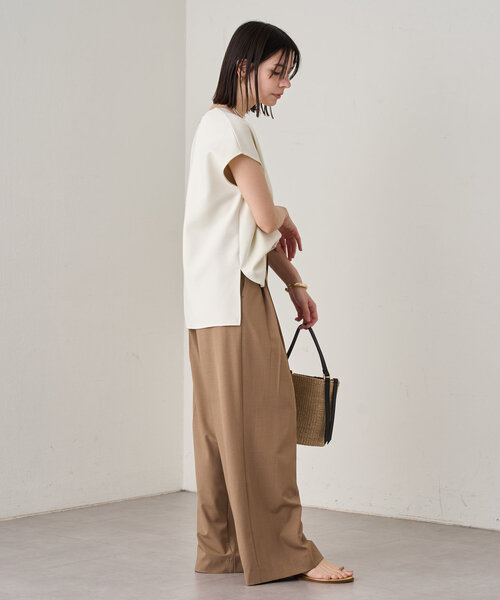 LOUNGEDRESS（ラウンジドレス）の「ポンチフレンチプルオーバー（Tシャツ/カットソー・レディース・アイボリー/ブラック・FREE）」の18枚目の写真