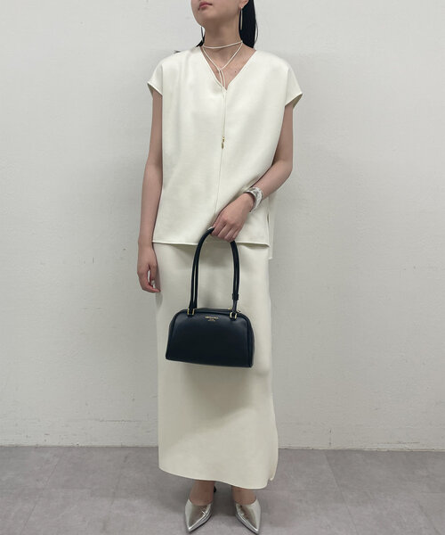 LOUNGEDRESS（ラウンジドレス）の「ポンチフレンチプルオーバー（Tシャツ/カットソー・レディース・アイボリー/ブラック・FREE）」の16枚目の写真