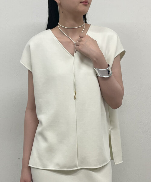 LOUNGEDRESS（ラウンジドレス）の「ポンチフレンチプルオーバー（Tシャツ/カットソー・レディース・アイボリー/ブラック・FREE）」の22枚目の写真