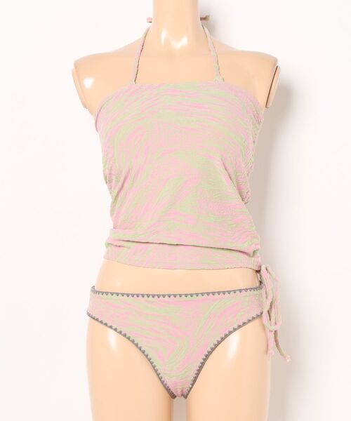 ROXY（ロキシー）の「【ROXY/ロキシー】24SS ARENA TRI/水陸両用三角ブラトップ・ショーツ・ドローコード付きマルチウェイスカート3点セット(水着)（水着・レディース・レッド/ピンク/グリーン・MEDIUM/SMALL/LARGE）」の3枚目の写真