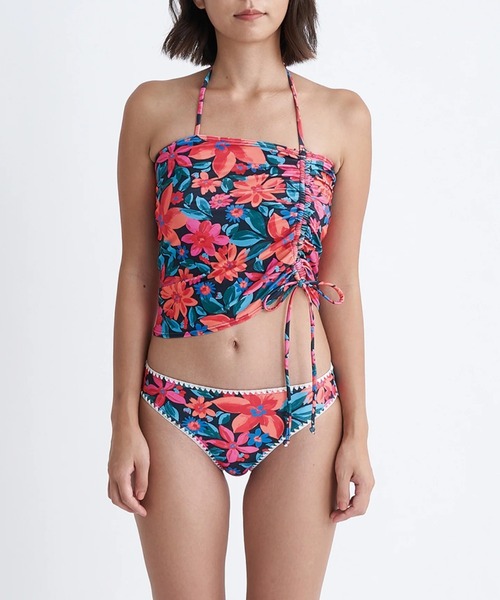 み】ROXY 25年新作 水陸両用 ビスチェビキニ 青 ROXY 水着 FUN