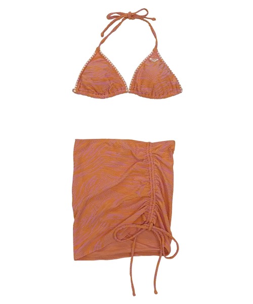 ROXY（ロキシー）の「【ROXY/ロキシー】24SS ARENA TRI/水陸両用三角ブラトップ・ショーツ・ドローコード付きマルチウェイスカート3点セット(水着)（水着・レディース・レッド/ピンク/グリーン・MEDIUM/SMALL/LARGE）」の9枚目の写真