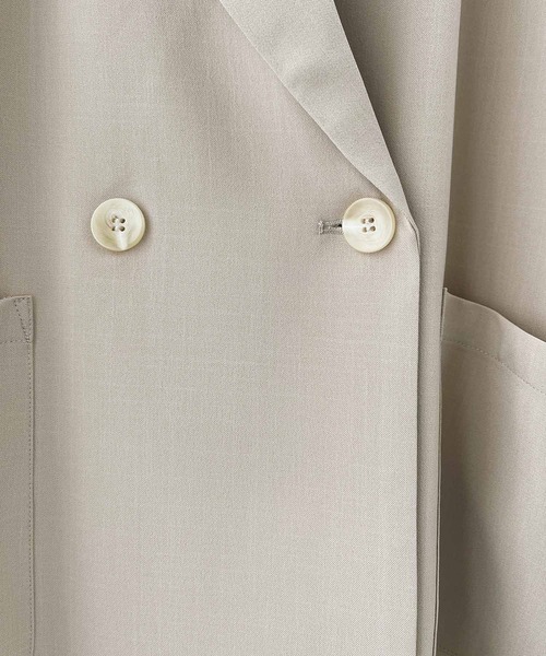 sugar Pearl button Jacket 半袖ジャケット シングルテーラード半袖ジャケット[品番：KTRW0024267]｜kutir