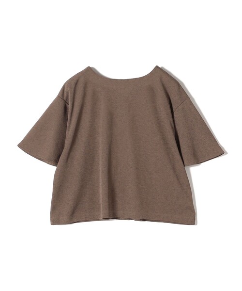 SHIPS Colors(シップス カラーズ)の「SHIPS Colors:〈手洗い可能〉リネンライク フレアスリーブ トップス(Tシャツ/カットソー・レディース・カーキ/ネイビー・ONE SIZE)」の3枚目の写真