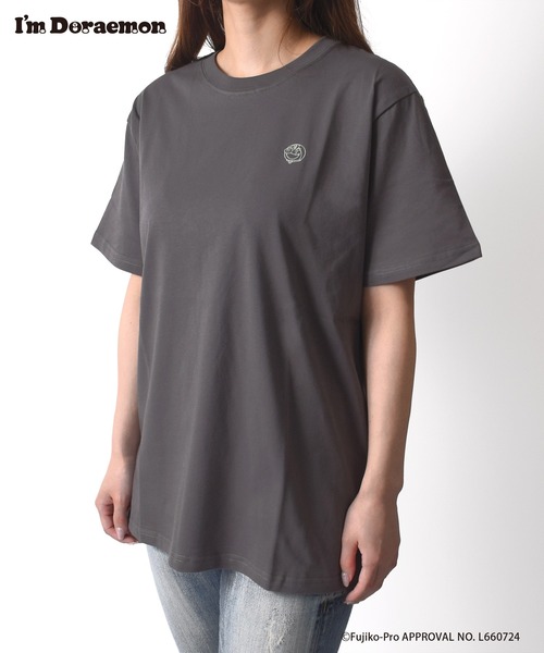 Flowering(フラワーリング)の「I’M DORAEMON/半袖Tシャツ(Tシャツ/カットソー・レディース・グレー/アイボリー・M/L)」の4枚目の写真